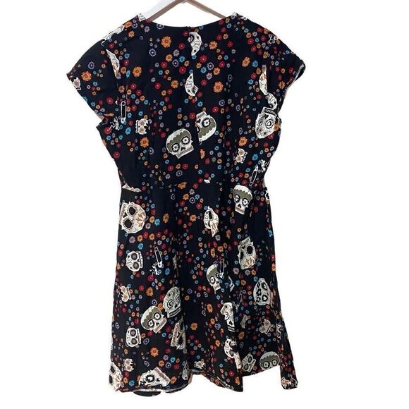 I Hot Plus Size 4XL Black Fit & Flare Dress Skulls Y2K Grunge/Goth - Picture 4 of 6